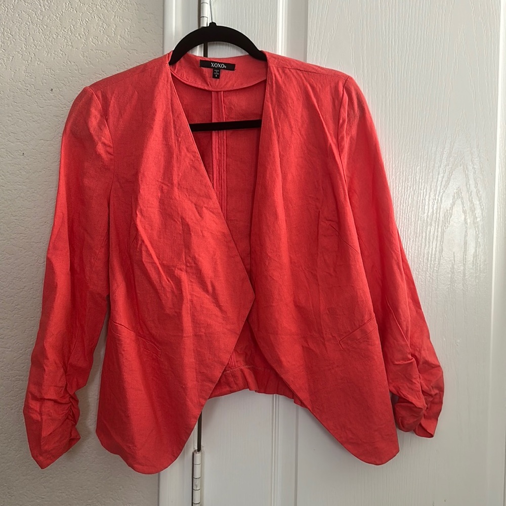 Blazer. Linen type material